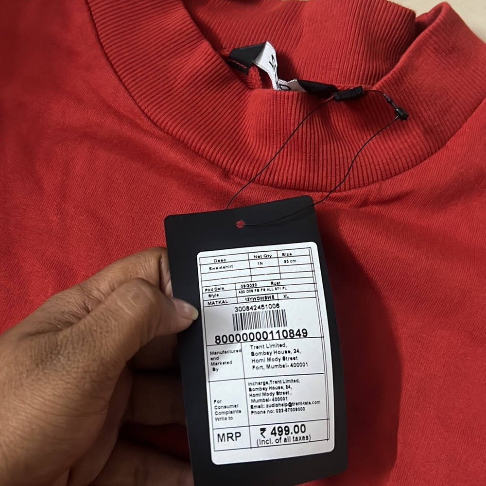 I am selling a top with full sleeves new with tag and is in red colour - Picture 2 of 3